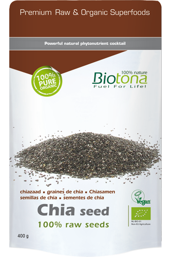 Biotona Chia Seeds 100% Raw Seeds – 400g - Abbildung vergrößern!