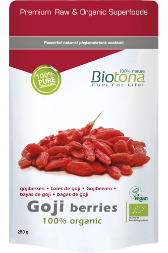 Biotona Goji Berries 100% Organic - 250g - Abbildung vergrößern!