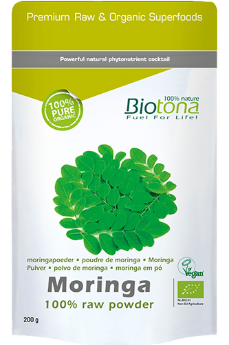 Biotona Moringa raw powder - 200g - Abbildung vergrößern!