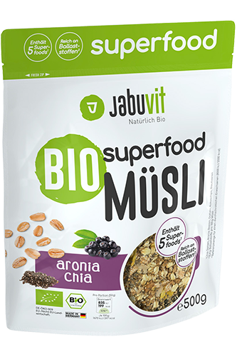 JabuVit Bio Superfood Müsli Aronia & Chia - 500g - Abbildung vergrößern!
